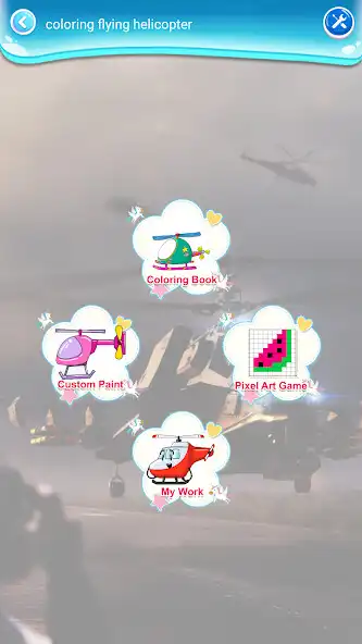 Play coloring flying helicopter as an online game coloring flying helicopter with UptoPlay