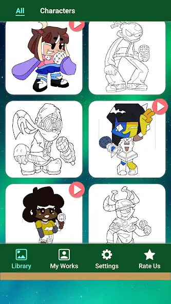 Play Coloring FNF Characters as an online game Coloring FNF Characters with UptoPlay