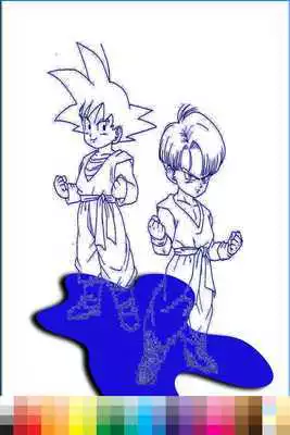 Play coloring game DBS super goku