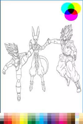 Play coloring game DBS super goku