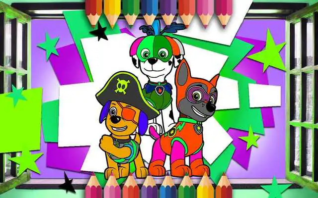 Play Coloring Game for Paws Puppies