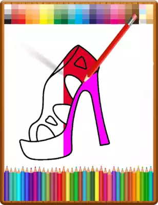 Play coloring high heels Play coloring high heels