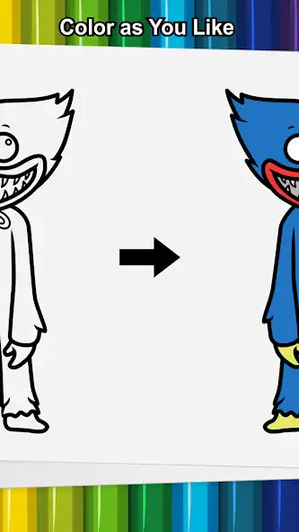 Play Coloring Huggy Wuggy 2023 as an online game Coloring Huggy Wuggy 2023 with UptoPlay