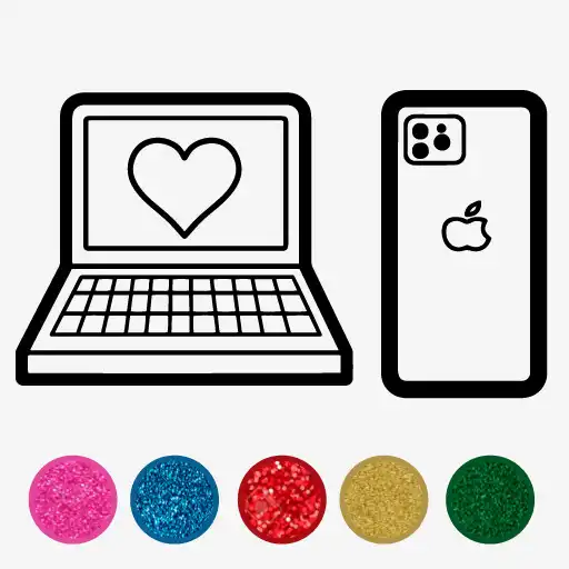 Play Coloring Laptop phone Glitter APK Play Coloring Laptop phone Glitter APK