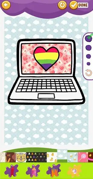 Play Coloring Laptop phone Glitter as an online game Coloring Laptop phone Glitter with UptoPlay