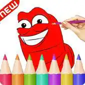 Free play online Coloring Larva Pages Cartoon Hero APK