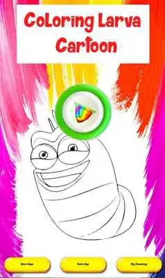 Play Coloring Larva Pages Cartoon Hero