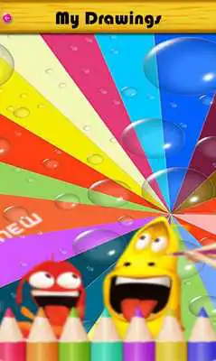 Play Coloring Larva Pages Cartoon Hero