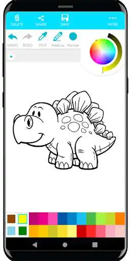 Play Coloring Little Dinosaurs New as an online game Coloring Little Dinosaurs New with UptoPlay