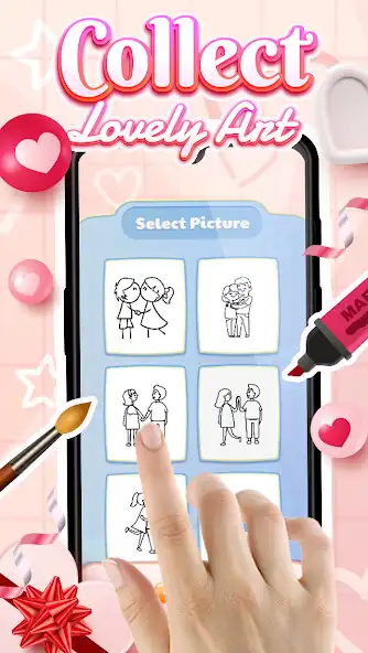 Play Coloring Love  Valentine  and enjoy Coloring Love  Valentine with UptoPlay