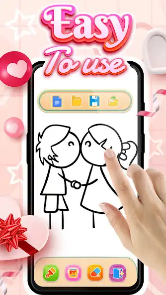 Play Coloring Love  Valentine as an online game Coloring Love  Valentine with UptoPlay