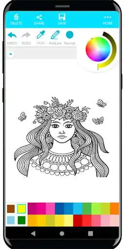 Play Coloring Mandala New as an online game Coloring Mandala New with UptoPlay