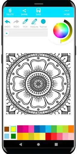 Play Coloring Mandala as an online game Coloring Mandala with UptoPlay