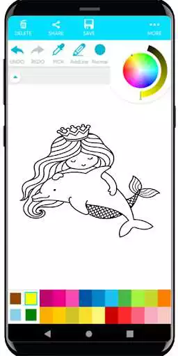 Play Coloring Mermaid New as an online game Coloring Mermaid New with UptoPlay