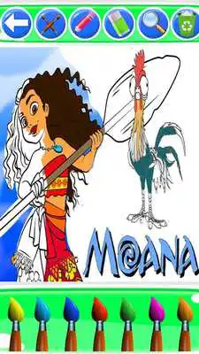 Play coloring moana of vaiana island