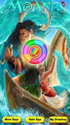 Play coloring moana of vaiana princess