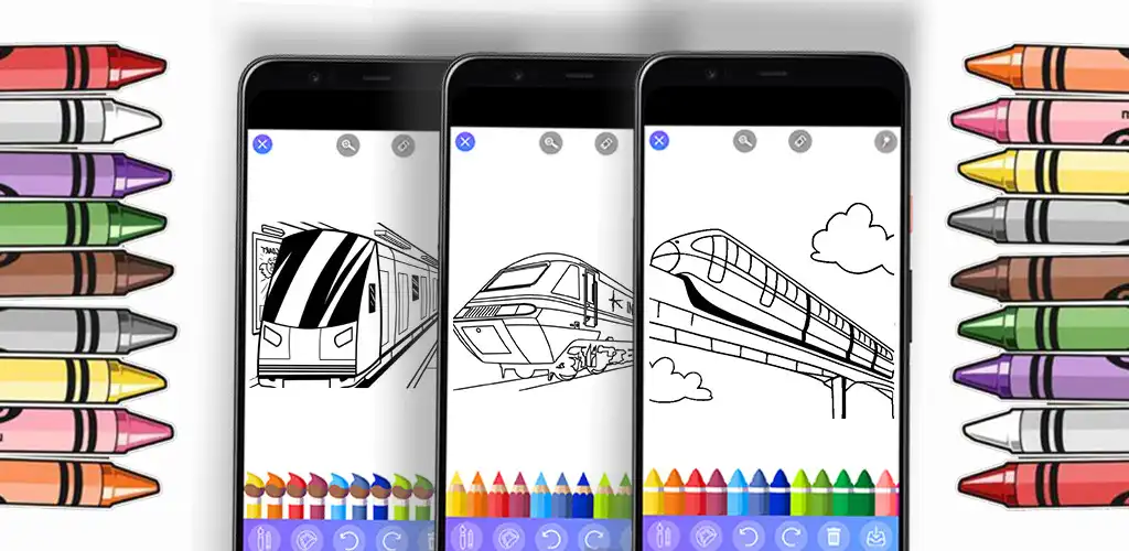 Play Coloring - Monorail Trains  and enjoy Coloring - Monorail Trains with UptoPlay