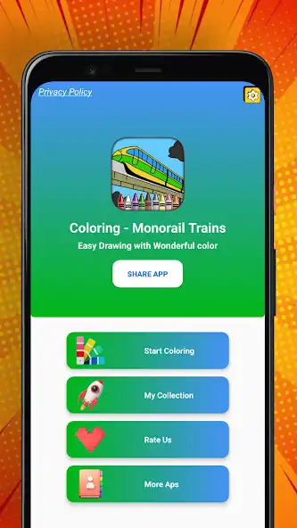 Play Coloring - Monorail Trains as an online game Coloring - Monorail Trains with UptoPlay