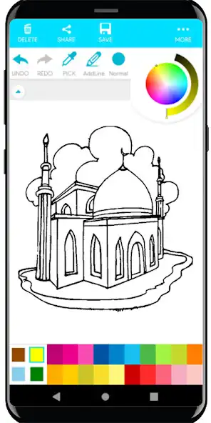 Play Coloring Mosque as an online game Coloring Mosque with UptoPlay