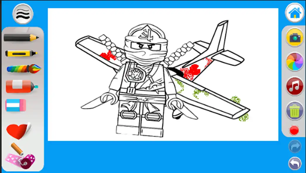 Play Coloring  Ninja Go Book as an online game Coloring  Ninja Go Book with UptoPlay