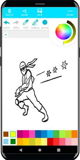 Play Coloring Ninja as an online game Coloring Ninja with UptoPlay