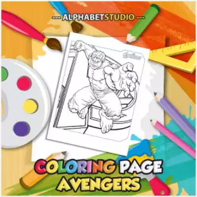 Play Coloring Page Of Avenger