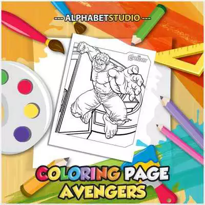 Play Coloring Page Of Avenger
