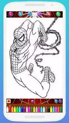 Play Coloring Pages For Spiderman Superhero
