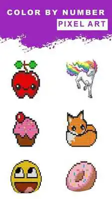 Play coloring pages -Pixel art  :  kids - adults