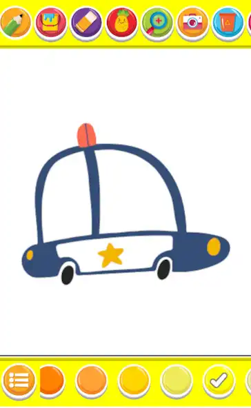 Play Coloring police car as an online game Coloring police car with UptoPlay