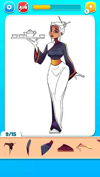 Play Coloring Puzzle Jigsaw as an online game Coloring Puzzle Jigsaw with UptoPlay