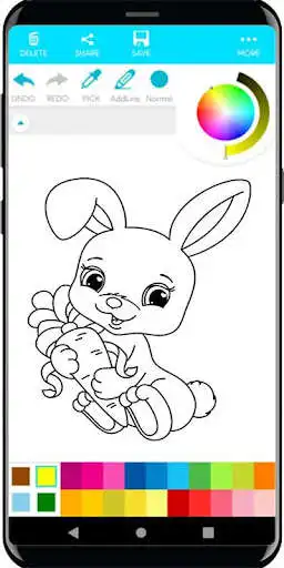 Play Coloring Rabbits as an online game Coloring Rabbits with UptoPlay