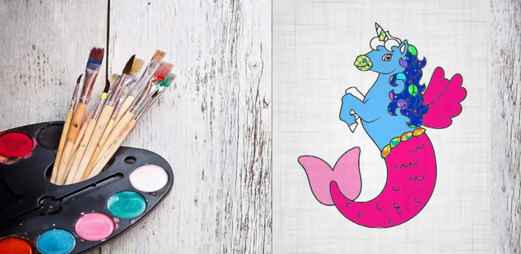Play Coloring Rainbow Unicorn  and enjoy Coloring Rainbow Unicorn with UptoPlay