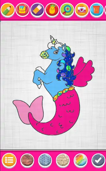 Play Coloring Rainbow Unicorn as an online game Coloring Rainbow Unicorn with UptoPlay