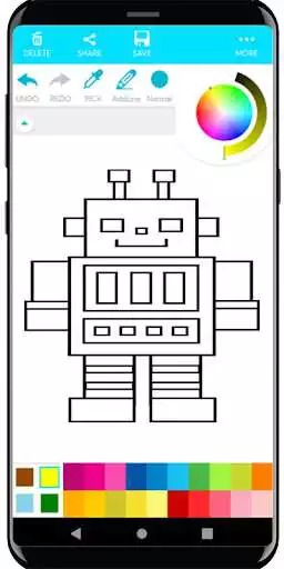 Play Coloring Robot New as an online game Coloring Robot New with UptoPlay