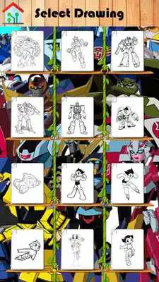 Play coloring robot space transform for fans