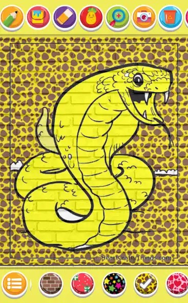 Play coloring snake pattern as an online game coloring snake pattern with UptoPlay