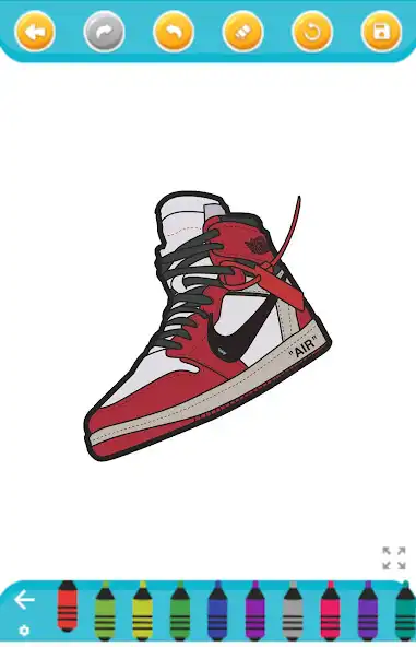 Play coloring sneakers  and enjoy coloring sneakers with UptoPlay