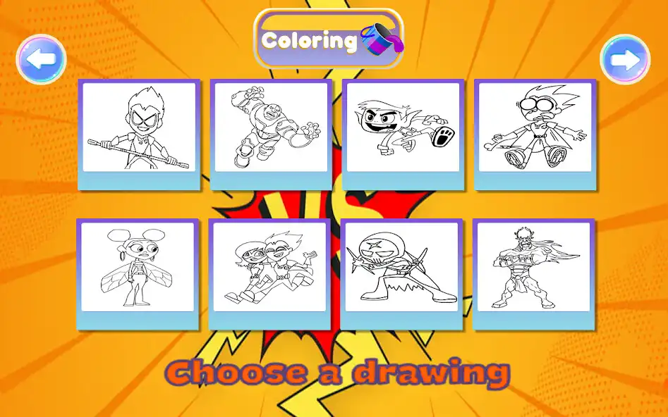 Play Coloring Teen Titan GO Cartoon as an online game Coloring Teen Titan GO Cartoon with UptoPlay