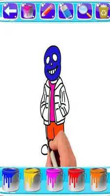 Play coloring underttal sans for fans