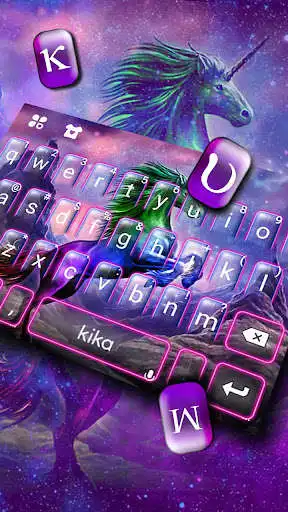Play Coloring Unicorn Keyboard Theme as an online game Coloring Unicorn Keyboard Theme with UptoPlay