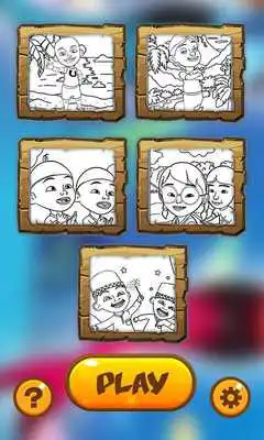 Play Coloring Upin Kids Drawing Book