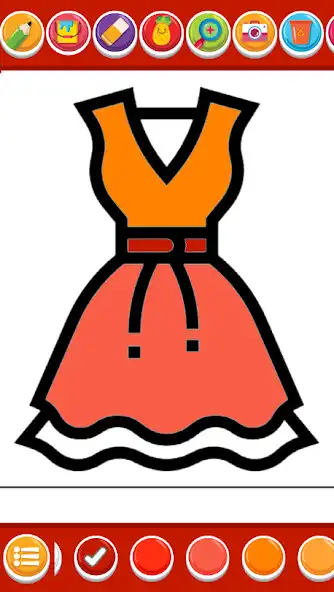 Play Coloring wedding dress as an online game Coloring wedding dress with UptoPlay
