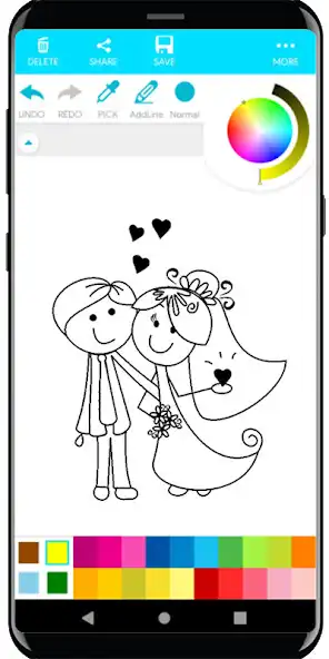 Play Coloring Weeding as an online game Coloring Weeding with UptoPlay