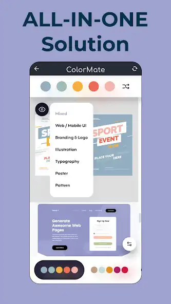 Play ColorMate - AI Color Palette as an online game ColorMate - AI Color Palette with UptoPlay