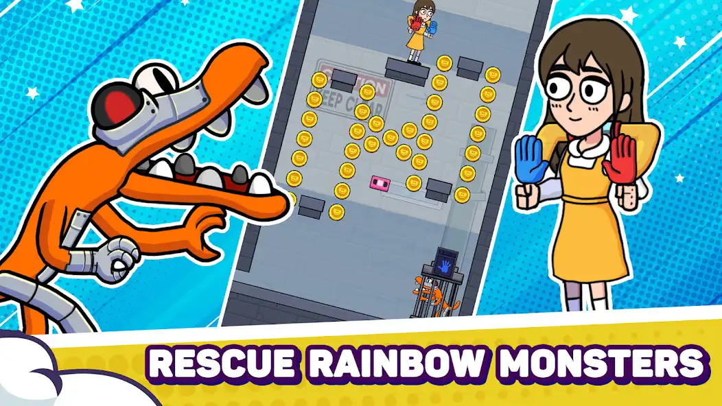 Play Color Monster: Blue Survivor as an online game Color Monster: Blue Survivor with UptoPlay