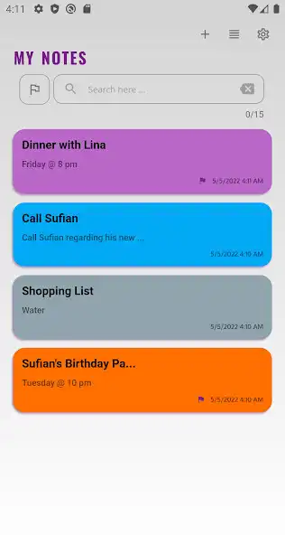 Play Color Notes : A Simple Notepad as an online game Color Notes : A Simple Notepad with UptoPlay