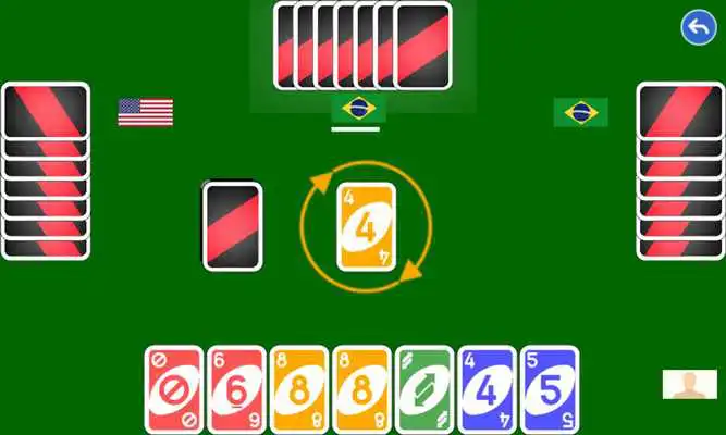 Play Color number card game: uno