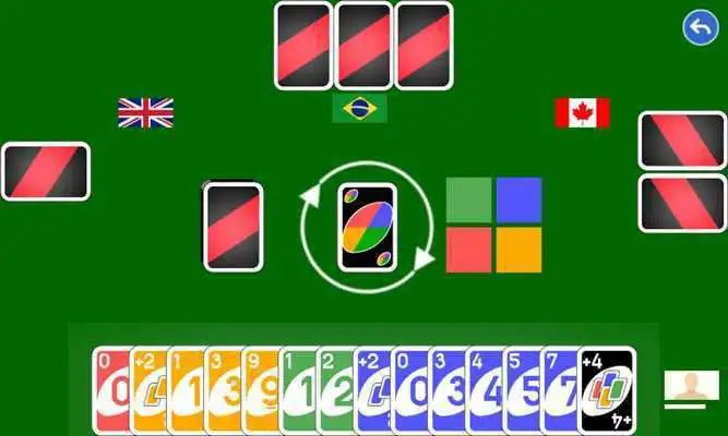 Play Color number card game: uno