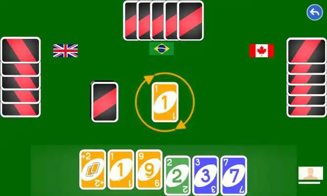 Play Color number card game: uno